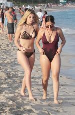 LELE PONS and INANNA in Bikini on the Beach in Miami 01/01/2018