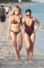 LELE PONS and INANNA in Bikini on the Beach in Miami 01/01/2018