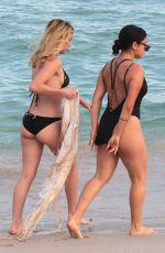 LELE PONS and INANNA in Bikini on the Beach in Miami 01/01/2018