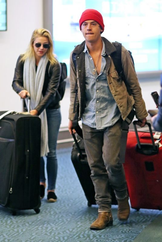 LILI REINHART and Cole Sprouse Arrives in Vancouver 01/07/2018