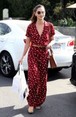 LILY ALDRIDGE Out Shopping on Melrose Place in Beverly Hills 01/24/2018