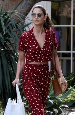 LILY ALDRIDGE Out Sshopping in West Hollywood 01/24/2018