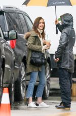 LILY COLLINS Arrives on the Set of Extremely Wicked, Shockingly Evil and Vile in Cincinnati 01/29/2018