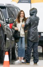 LILY COLLINS Arrives on the Set of Extremely Wicked, Shockingly Evil and Vile in Cincinnati 01/29/2018