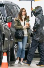 LILY COLLINS Arrives on the Set of Extremely Wicked, Shockingly Evil and Vile in Cincinnati 01/29/2018