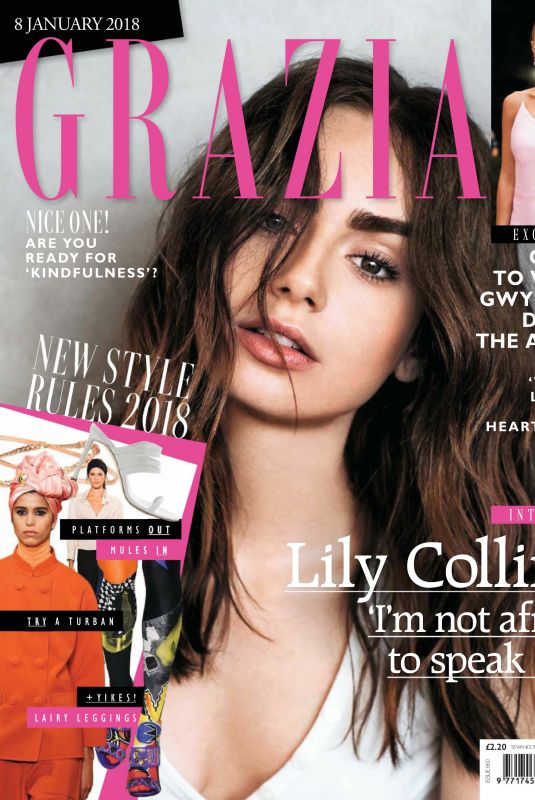 LILY COLLINS in Grazia Magazine, January 2018 Issue