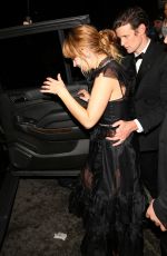 LILY JAMES Arrives at Golden Globes After-party at Poppy in West Hollywood 01/07/2018