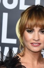 LILY JAMES at 75th Annual Golden Globe Awards in Beverly Hills 01/07/2018