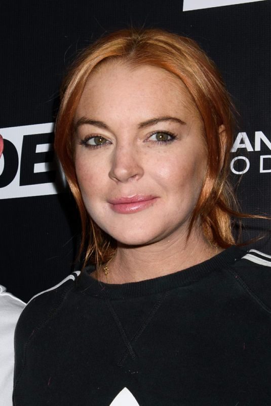 LINDSAY LOHAN at LGBTQ Party at Super Trade Nightclub in New York 01/14/2018