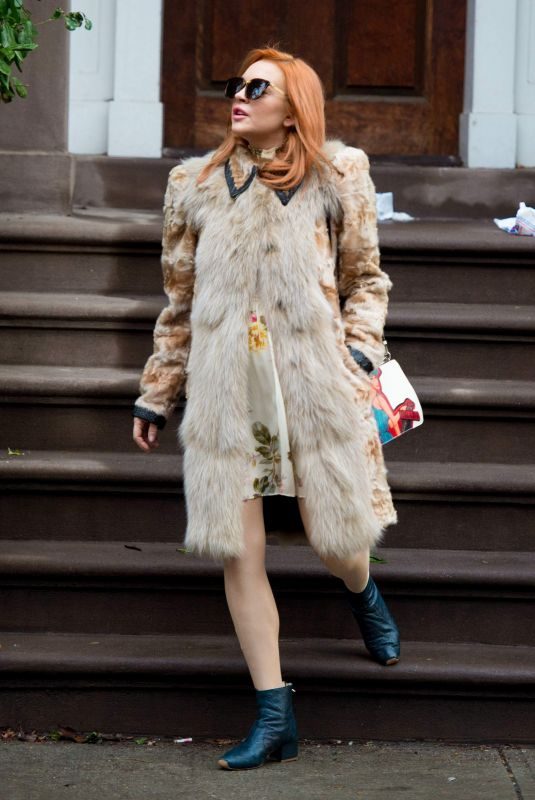 LINDSAY LOHAN Celebrates Her Grandmother’s 94th Birthday in New York 01/11/2018