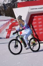 LINDSEY VONN at Alpine Skiing FIS World Cup at Downhill Cortina D
