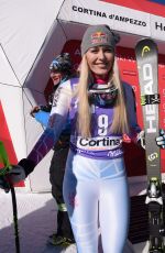 LINDSEY VONN at Alpine Skiing FIS World Cup at Downhill Cortina D