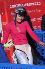 LINDSEY VONN at Alpine Skiing FIS World Cup at Downhill Cortina D