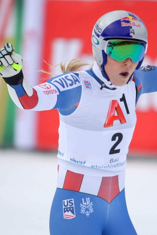 LINDSEY VONN at Alpine Skiing FIS World Cup, Super G in Bad Kleinkirchheim 01/13/2018