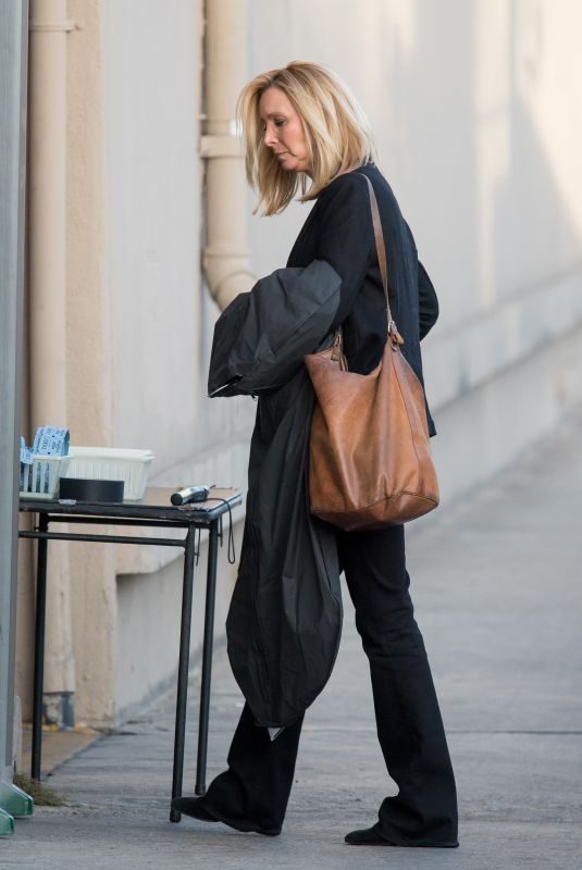 LISA KUDROW Arrives at Jimmy Kimmel Live in Los Angeles 01/24/2018