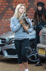 LOUISA JOHNSON Out with Her Dog in Essex 01/21/2018