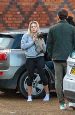 LOUISA JOHNSON Out with Her Dog in Essex 01/21/2018