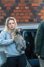 LOUISA JOHNSON Out with Her Dog in Essex 01/21/2018