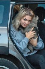 LOUISA JOHNSON Out with Her Dog in Essex 01/21/2018