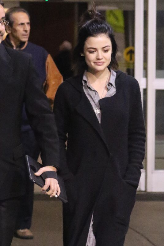 LUCY HALE Arrives at Airport in Vancouver 01/07/2018