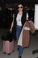 LUCY HALE at Los Angeles International Airport 01/17/2018