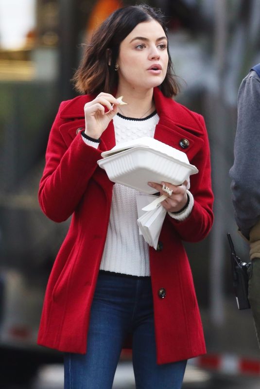 LUCY HALE on the Set of Life Sentence in Vancouver 01/09/2018
