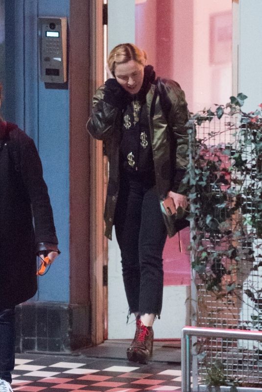 MADONNA Leaves a Recording Studio in London 01/17/2018