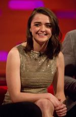 MAISIE WILLIAMS at Graham Norton Show in London 01/11/2018