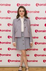 MAISIE WILLIAMS at Lorraine TV Show in London 01/17/2018