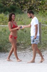 MALENA COSTA in Bikini on the Beach in Miami 12/21/2017