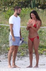 MALENA COSTA in Bikini on the Beach in Miami 12/21/2017