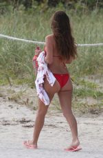 MALENA COSTA in Bikini on the Beach in Miami 12/21/2017