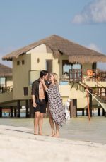MALIN AKERMAN in Swimsuit and Jack Donnelly at a Beach in Mexico 01/30/2018