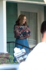 MANDY MOORE on the Set of Tthis is Us in Los Angeles 01/22/2018
