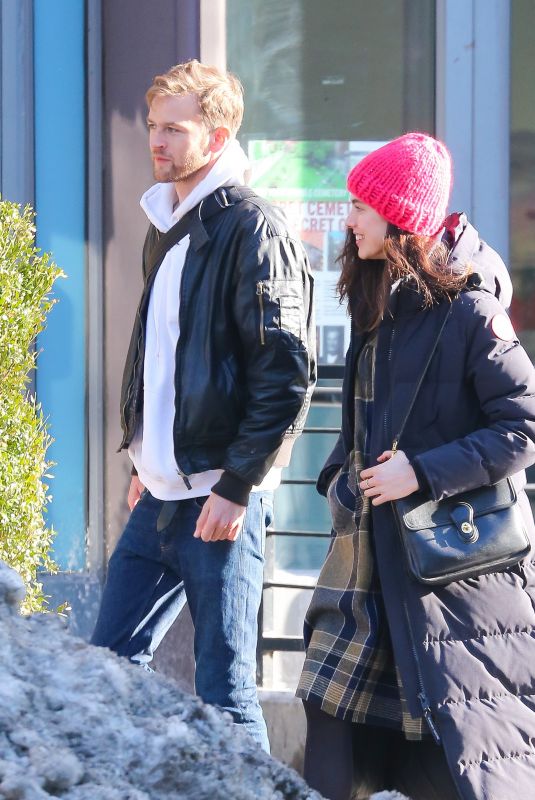 MARGARET QUALLEY and Jamie Strachan Out in New York 01/14/2018