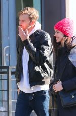 MARGARET QUALLEY and Jamie Strachan Out in New York 01/14/2018
