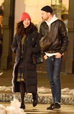 MARGARET QUALLEY and Jamie Strachan Out in New York 01/14/2018