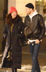 MARGARET QUALLEY and Jamie Strachan Out in New York 01/14/2018
