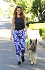 MARIA MENOUNOS Walks Her Dog Out in Los Angeles 01/15/2018