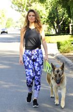 MARIA MENOUNOS Walks Her Dog Out in Los Angeles 01/15/2018