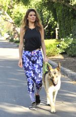 MARIA MENOUNOS Walks Her Dog Out in Los Angeles 01/15/2018