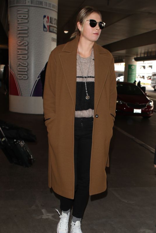 MARIA SHARAPOVA at LAX Airport in Los Angeles 01/25/2018