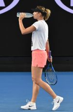 MARIA SHARAPOVA at Practice Session at Australian Open Tennis Tournament in Melbourne 01/14/2018