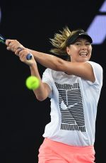 MARIA SHARAPOVA at Practice Session at Australian Open Tennis Tournament in Melbourne 01/14/2018