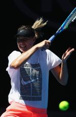 MARIA SHARAPOVA at Practice Session at Australian Open Tennis Tournament in Melbourne 01/14/2018