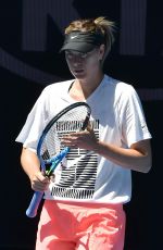 MARIA SHARAPOVA at Practice Session at Australian Open Tennis Tournament in Melbourne 01/14/2018