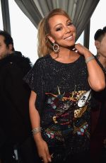 MARIAH CAREY in $11k Mini Dress Arrives at Clive Davis Pre-Grammy Party in New York 01/28/2018