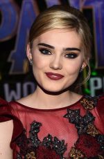 MEG DONNELLY at Black Panther Premiere in Hollywood 01/29/2018