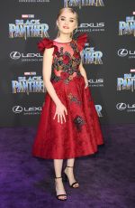 MEG DONNELLY at Black Panther Premiere in Hollywood 01/29/2018