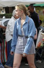 MEG DONNELLY Shopping at Farmers Market in Studio City 01/07/2018